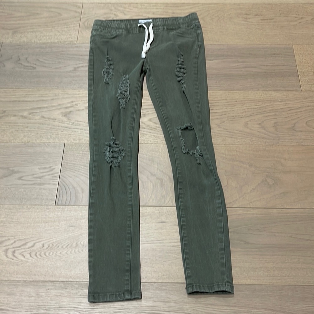 REVAMPED DENIM size small army green jeans